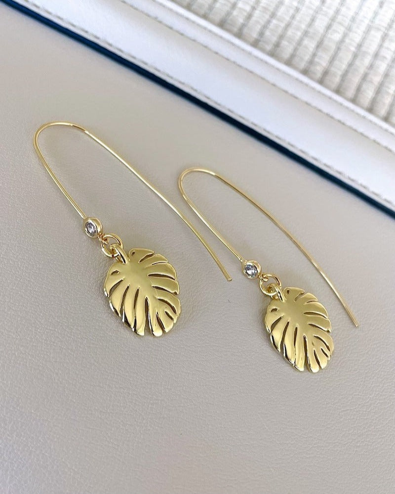 Monstera Leaf Earrings