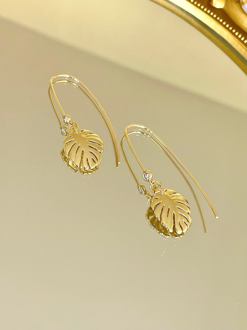 Monstera Leaf Earrings