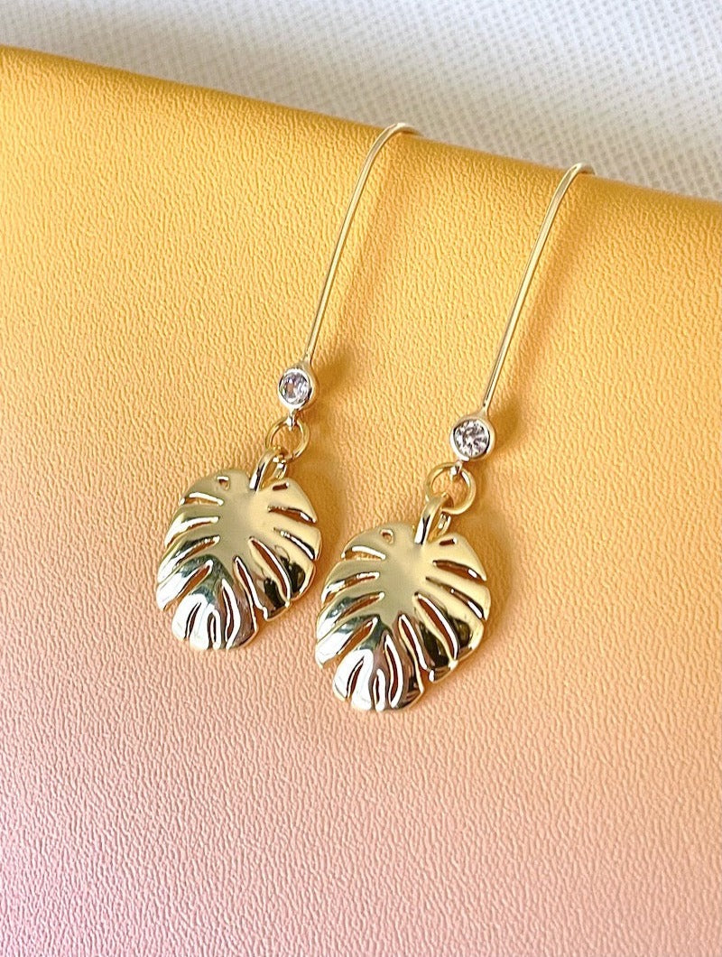 Monstera Leaf Earrings