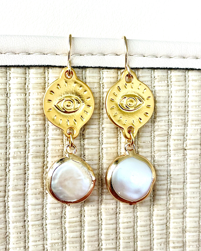 Evil Eye Drop Earrings