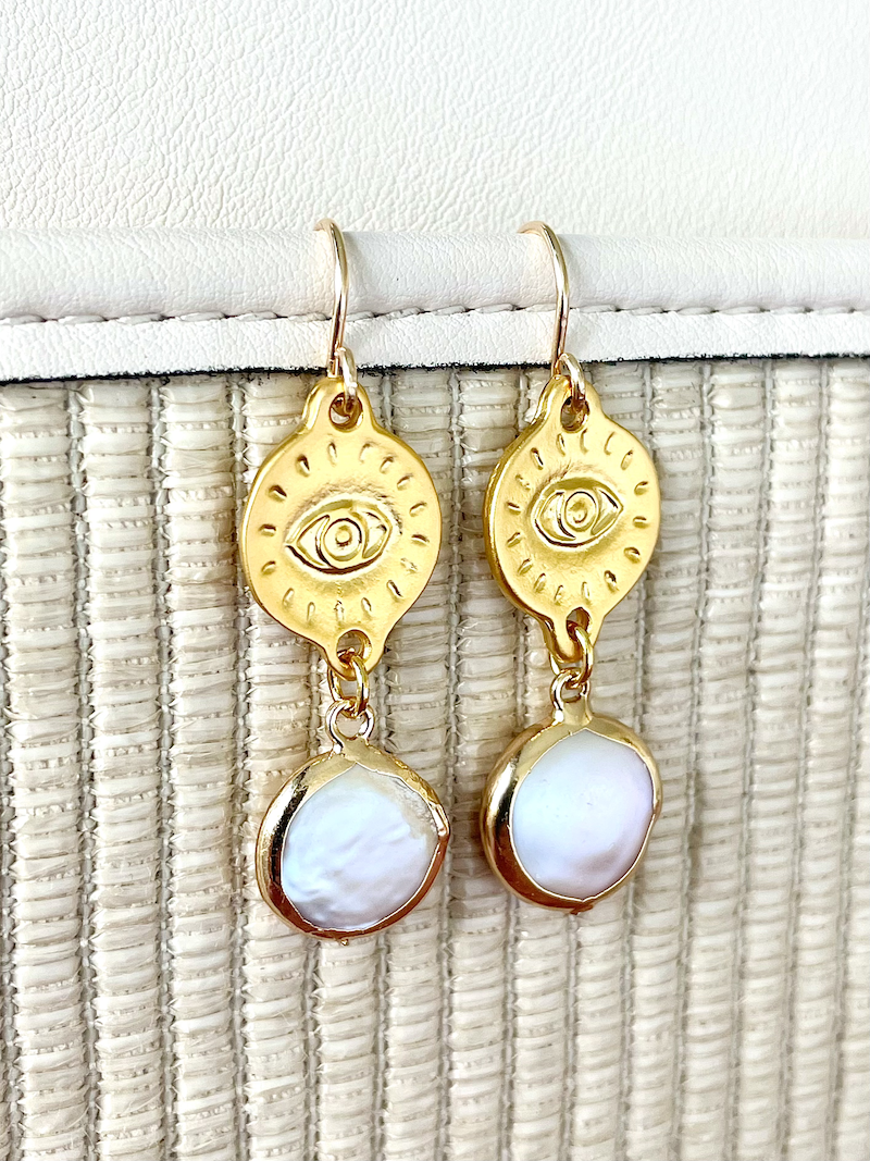 Evil Eye Drop Earrings