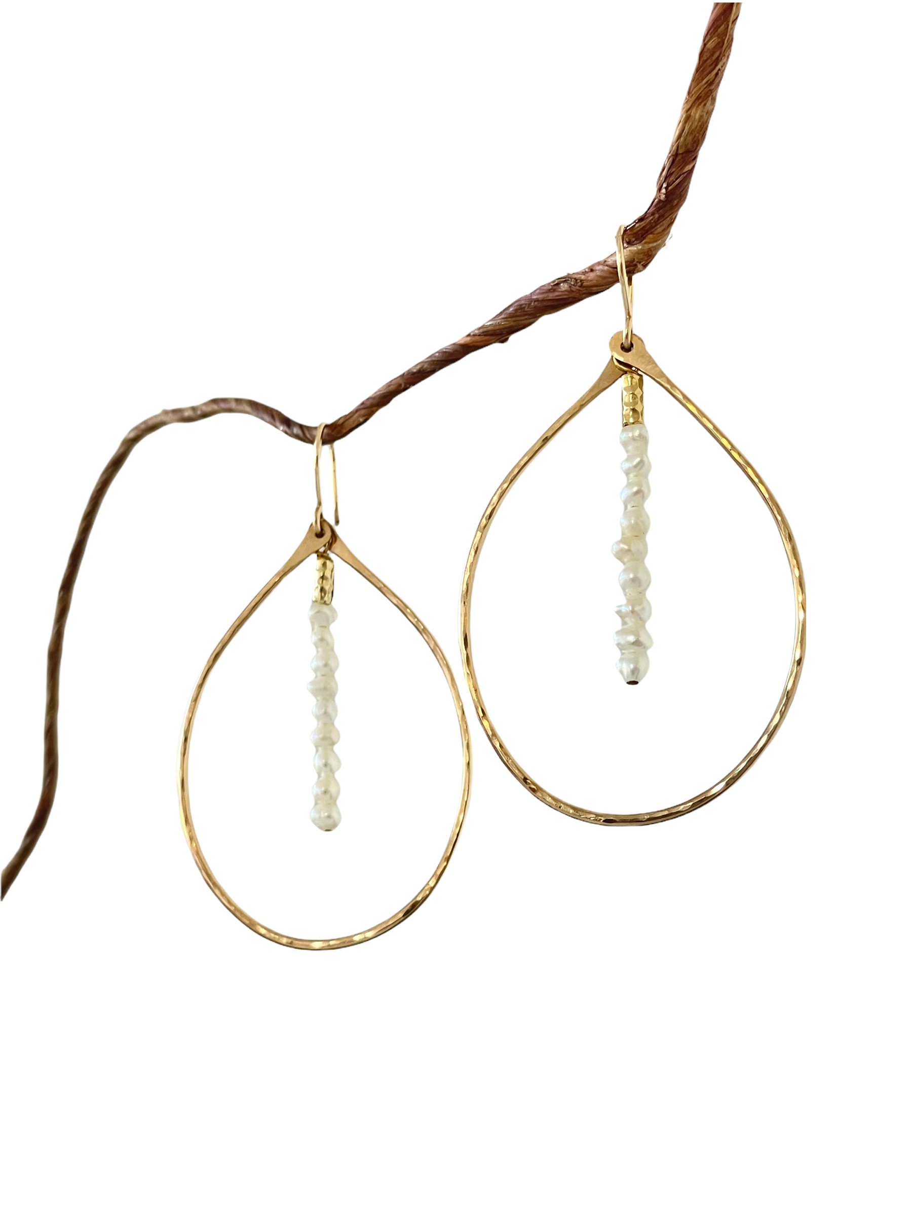 Gold Teardrop Hoops